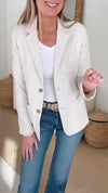 Women Lapel Temperament Commuter Knitted Blazer
