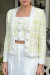 Women Suspender Inner Wear + Cardigan Wool Casual Suit