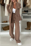 Womens Lapel Jacket + Pants Temperament Commuter Set