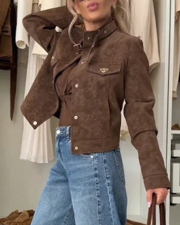 Women Lapel Temperament Casual Jacket