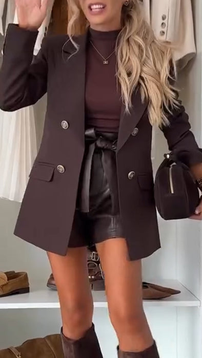 Women Lapel Temperament Commuter Jacket