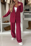Womens Lapel Jacket + Pants Temperament Commuter Set