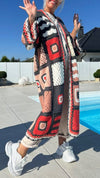 Womens Knitted Printed Casual Cardigan