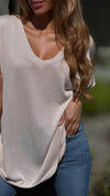 Women Round Neck Casual Top