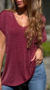 Women Round Neck Casual Top