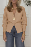 Womens Button Decorative Cardigan