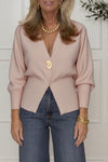 Womens Button Decorative Cardigan