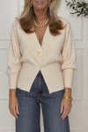Womens Button Decorative Cardigan