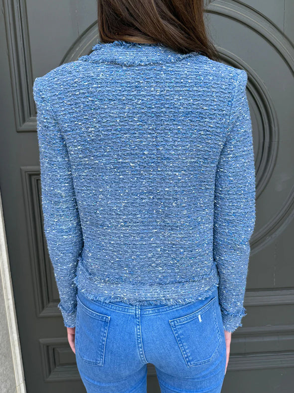 Women Round Neck Breasted Small Fragrant Style Casual Jacket