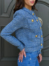 Women Round Neck Breasted Small Fragrant Style Casual Jacket