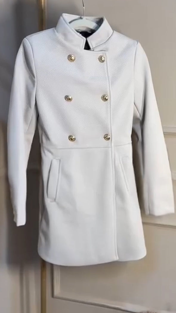 Women Lapel Double-breasted Temperament Casual Coat