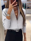 Womens Round Neck Knitted Zipper Casual Coat