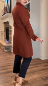 Womens Lapel Solid Color Temperament Casual Windbreaker