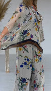 Womens Round Neck Printed Loose Casual Suit