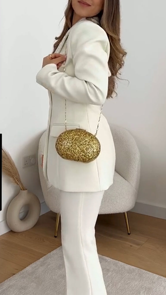 Womens Lapel Solid Color Temperament Commuter Set