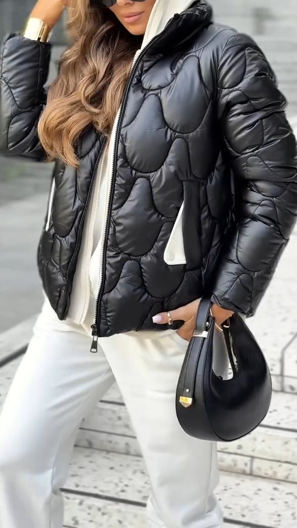 Women Hooded Zipper Casual Cotton Clothing
