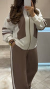 Womens Zipper Jacket + Pants Casual Set