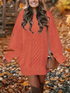 Women Round Neck Hip-pack Versatile Knitted Casual Dress