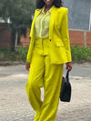 Elegant Shawl Collar Blazer & Tailored Pants Set