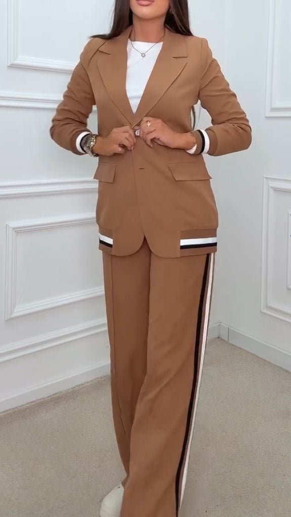 Womens Lapel Temperament Commuter Set