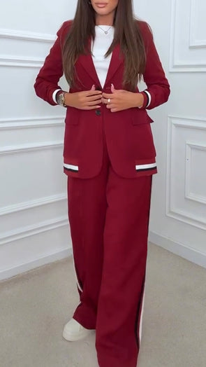 Womens Lapel Temperament Commuter Set
