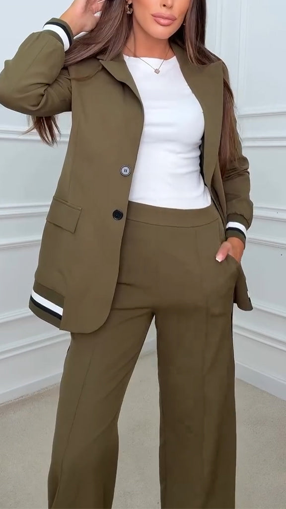 Womens Lapel Temperament Commuter Set