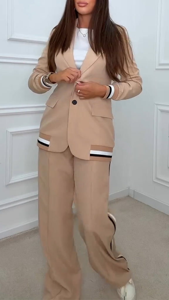 Womens Lapel Temperament Commuter Set
