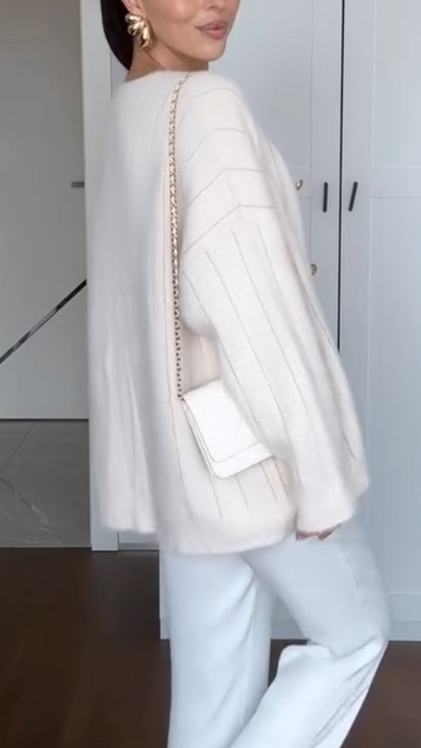 Womens Breasted Knitted Casual Cardigan