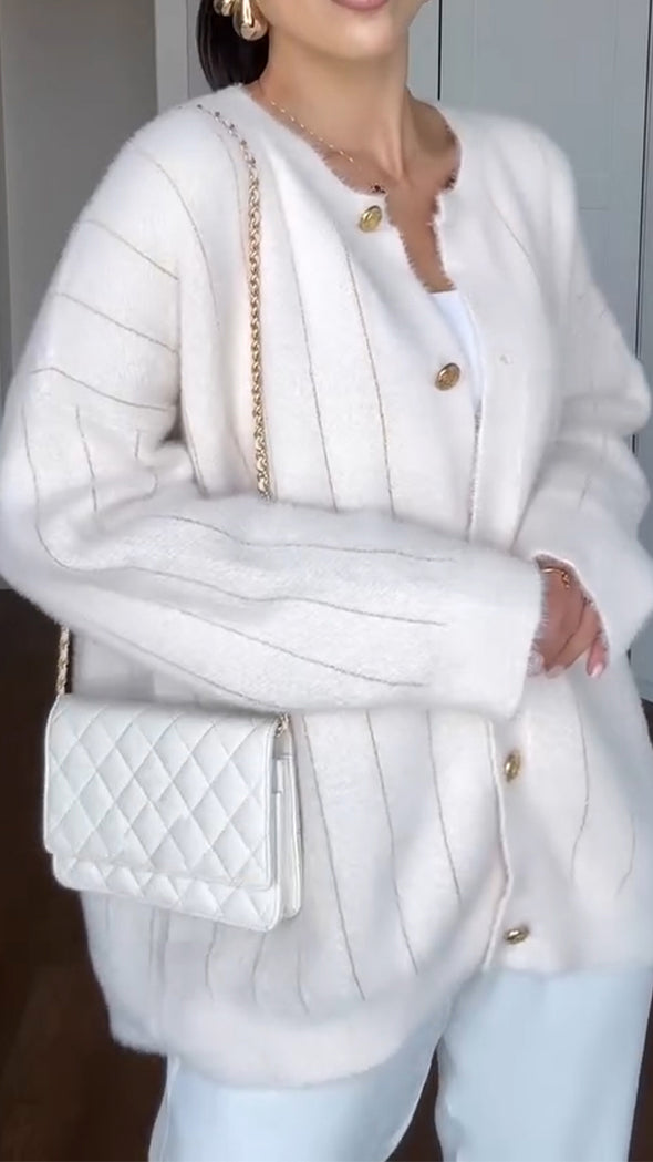 Womens Breasted Knitted Casual Cardigan