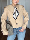 Women Lapel Splicing Temperament Casual Jacket