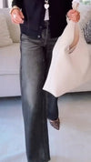 Womens Wash Vertical Pattern Casual Jeans