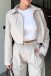 Women Lapel Jacket + Pants Temperament Casual Suit