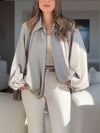Women Lapel Loose Casual Jacket