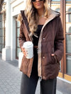 Women Hooded Patchwork Casual Cotton Jacket
