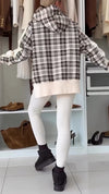 Women Round Neck Hooded Sweatshirt + Pants Casual Suit