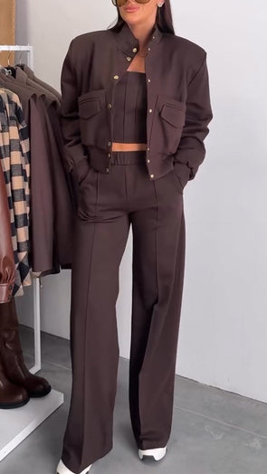 Women Temperament Casual Three-piece Suit