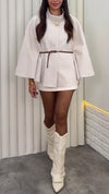Womens Stand-up Collar Temperament Casual Cape Coat