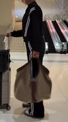 Women Lapel Vertical Striped Jacket + Pants Casual Suit