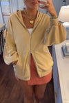 Women Round Neck Hooded Patchwork Casual Coat