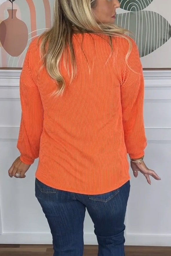 Women Round Neck Printed Halloween Casual Top
