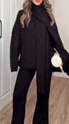 Women Round Neck Knitted Casual Suit