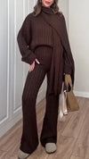 Women Round Neck Knitted Casual Suit