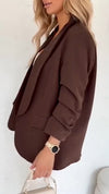 Women Lapel Temperament Commuter Blazer