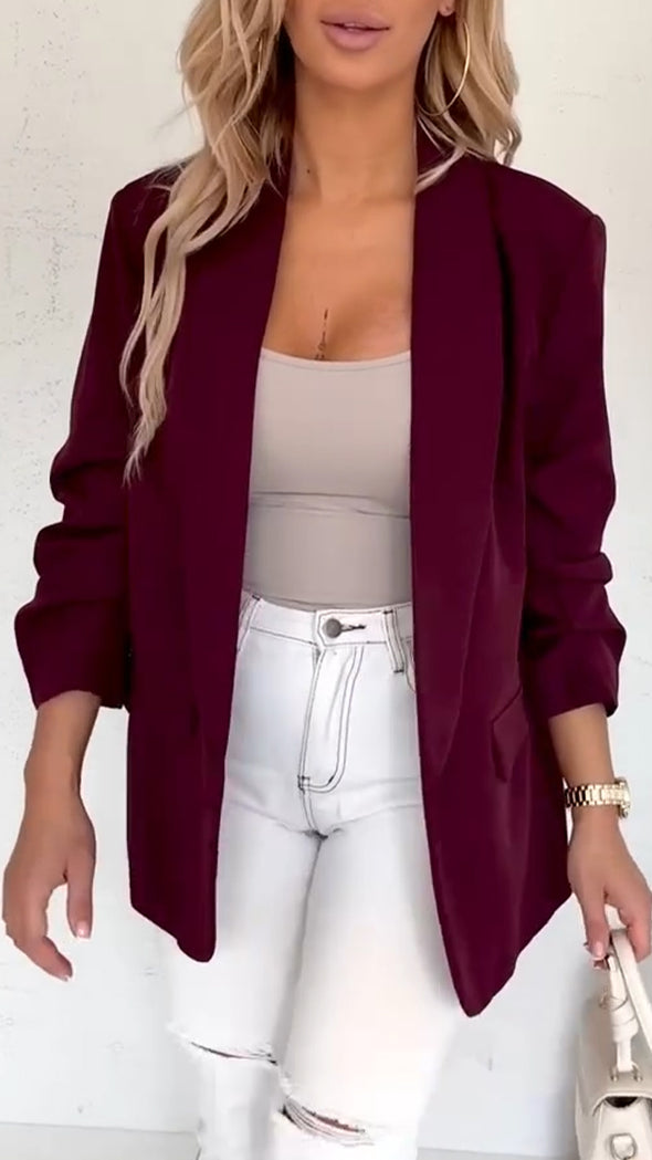 Women Lapel Temperament Commuter Blazer
