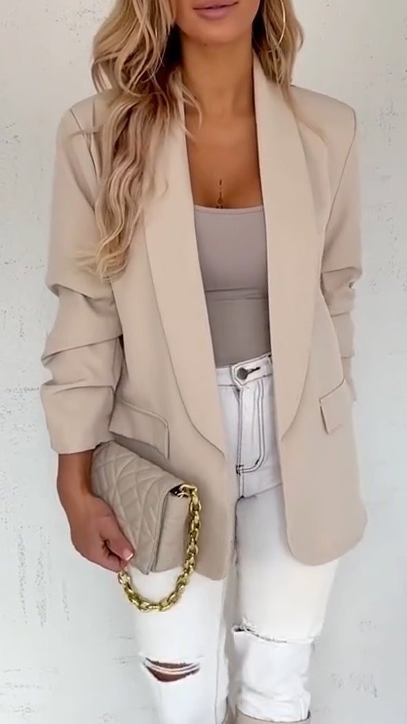 Women Lapel Temperament Commuter Blazer