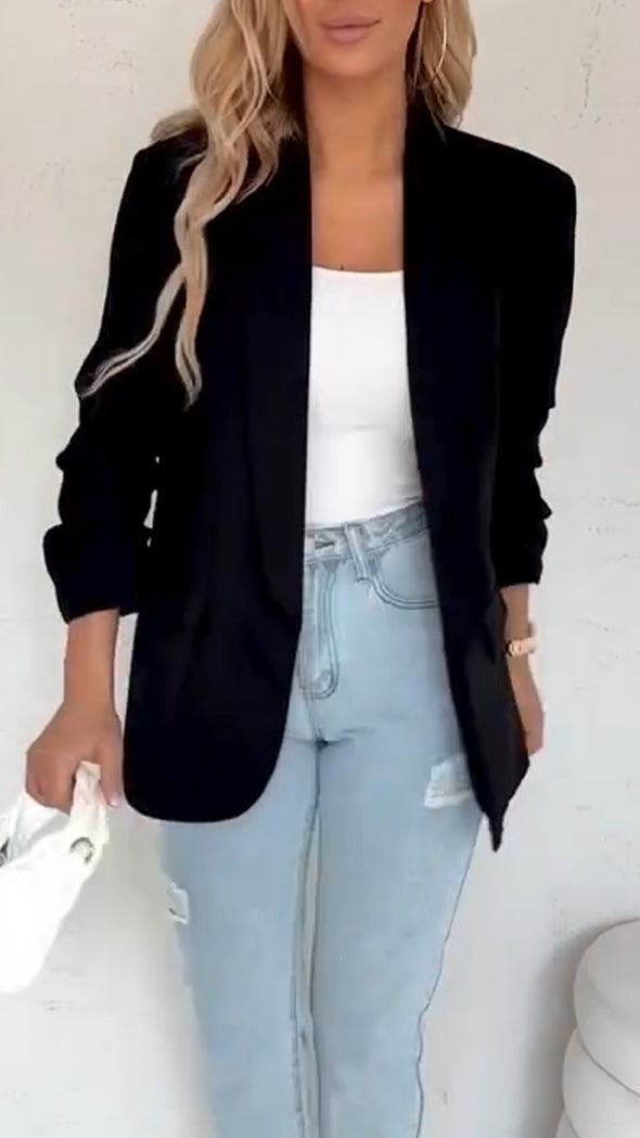 Women Lapel Temperament Commuter Blazer