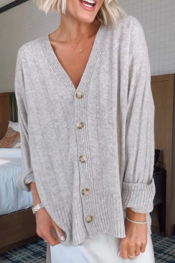 Women Button-down Knitted Casual Cardigan