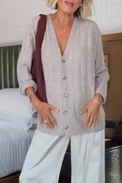 Women Button-down Knitted Casual Cardigan