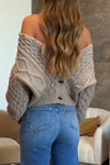 Women Round Neck Knitted Casual Cardigan