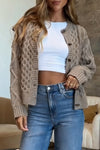 Women Round Neck Knitted Casual Cardigan
